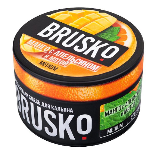 Смесь BRUSKO МАНГО С АПЕЛЬСИНОМ И МЯТОЙ (MEDIUM) 250 гр в Ростове-на-Дону