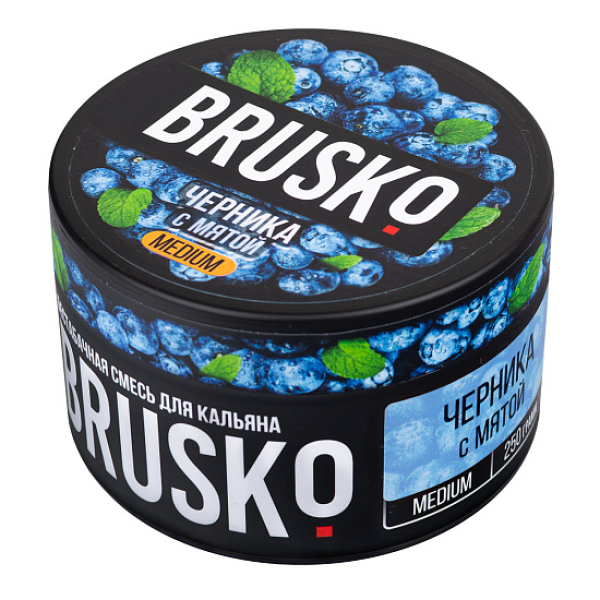 Смесь BRUSKO ЧЕРНИКА С МЯТОЙ (MEDIUM) 250 гр в Ростове-на-Дону