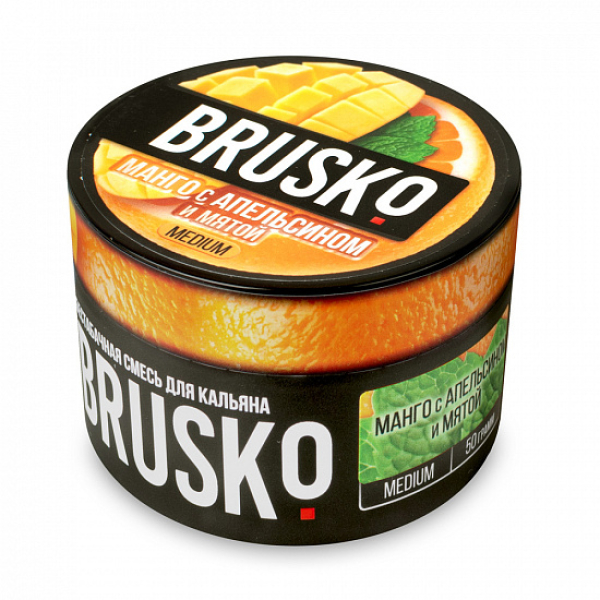 Смесь Brusko Medium Манго апельсин мята 50 грамм в Ростове-на-Дону