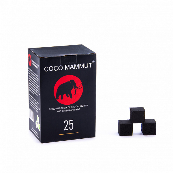 Уголь Cocomammut 25мм для кальяна - 1кг (72 шт) в Ростове-на-Дону