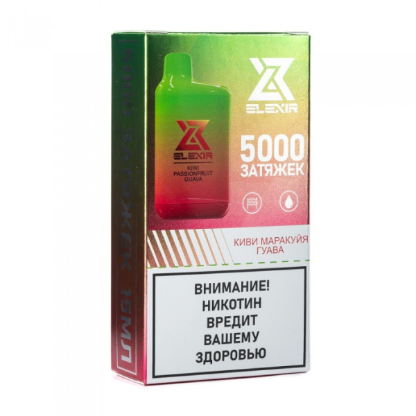 Elexir (Kiwi Passionfruit Guava (Киви маракуйя гуава)), 5000 тяг в Ростове-на-Дону