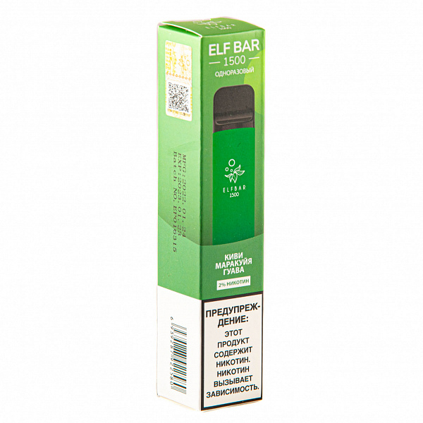 ELFBAR KIWI PASSION FRUIT GUAVA, 1500 тяг в Ростове-на-Дону