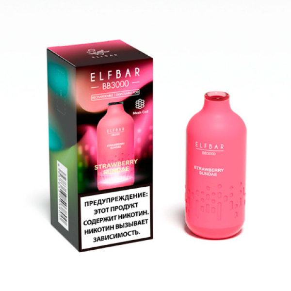 Elfbar BB3000 Мороженое с клубничным джемом, 3000 тяг в Ростове-на-Дону