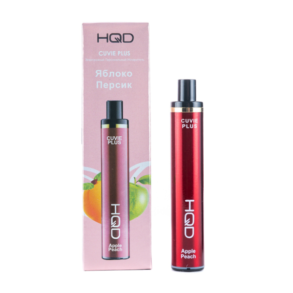 Одноразовая электронная сигарета HQD Cuvie Plus Apple Peach (Яблоко Персик) 1200 затяжек в Ростове-на-Дону