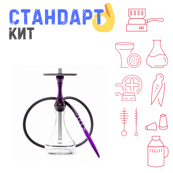 Набор с кальяном  Alpha Hookah X Purple СТАНДАРТ в Ростове-на-Дону