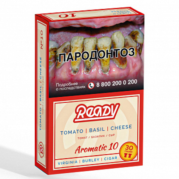 Табак READY №10 TOMATO BASIL CHEESE (Томат Базилик сыр) 30 гр в Ростове-на-Дону