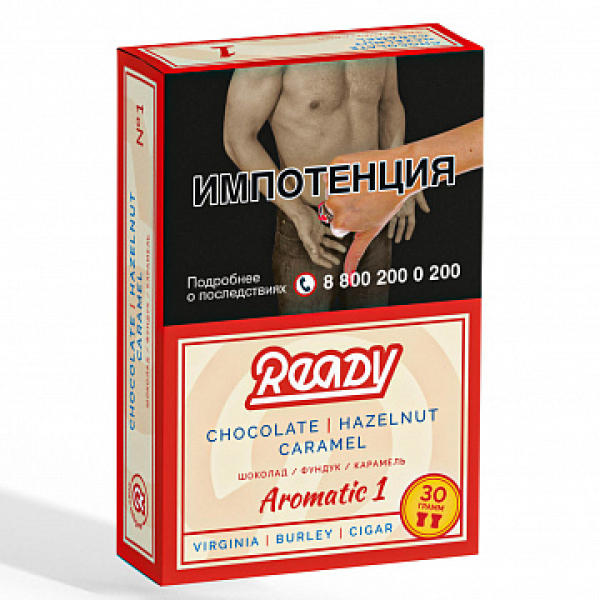 Табак READY №1 CHOCOLATE HAZELNUT CARAMEL (Шоколад Орех Карамель) 30 гр в Ростове-на-Дону