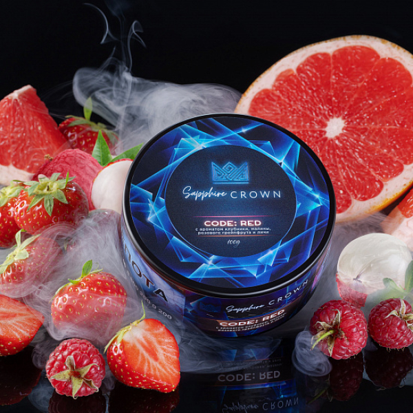 Табак Sapphire Crown Code red (Малина клубника) 100 гр в Ростове-на-Дону