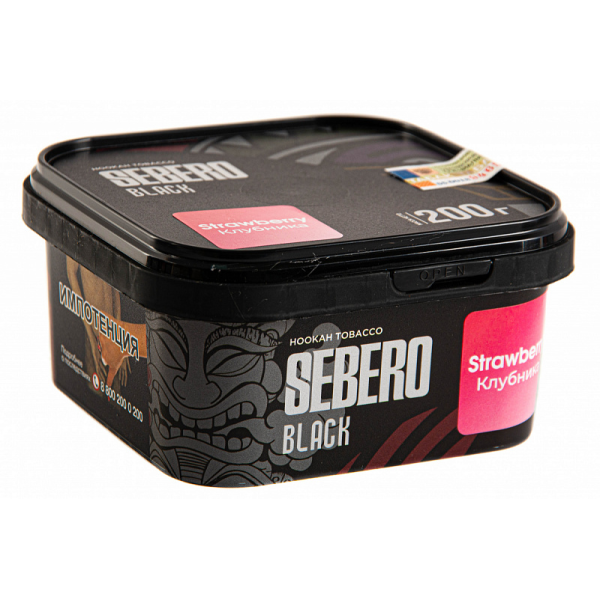 Табак SEBERO BLACK STRAWBERRY 200 гр в Ростове-на-Дону