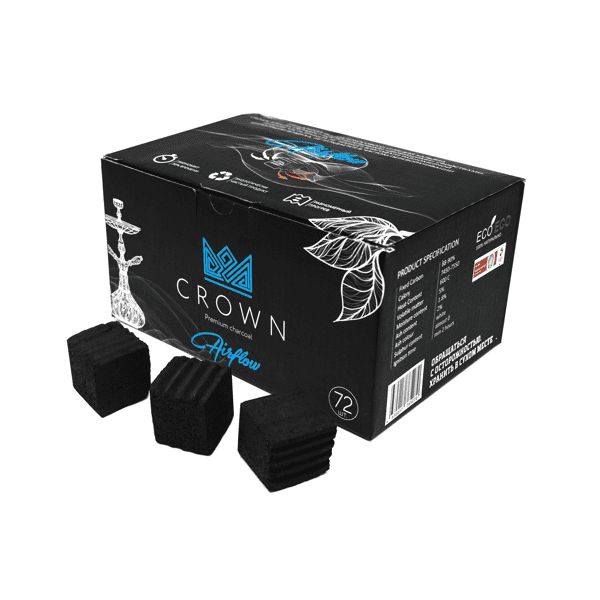 Уголь Crown Airflow Кокосовый 72 Шт (25 Мм) в Ростове-на-Дону