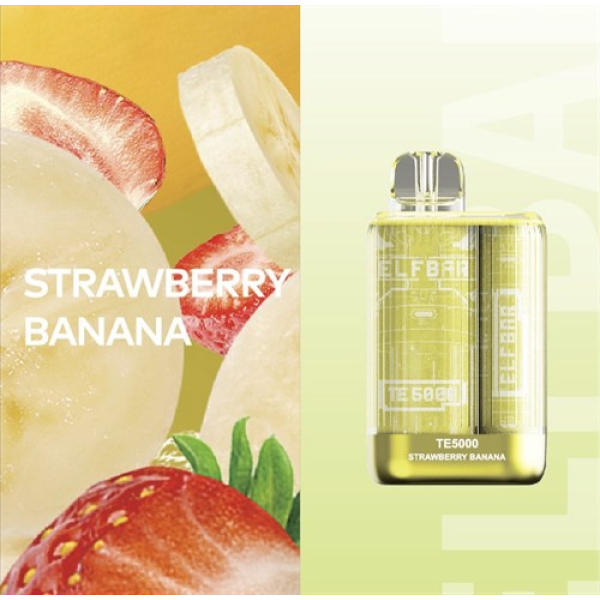 Elfbar TE5000 Strawberry Banana, 5000 тяг в Ростове-на-Дону