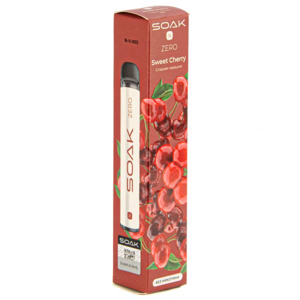 SOAK X ZERO Sweet cherry 1500 затяжек (без никотина) в Ростове-на-Дону