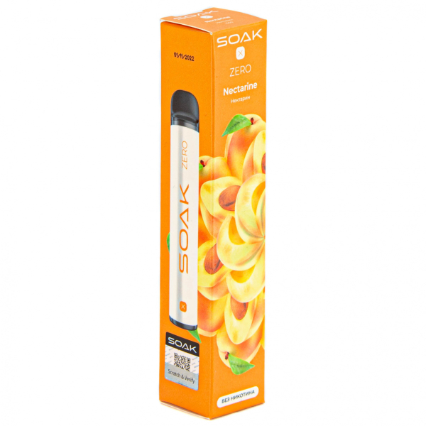 SOAK X ZERO Nectarine 1500 затяжек (без никотина) в Ростове-на-Дону