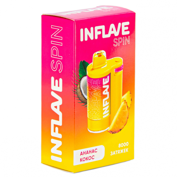 INFLAVE SPIN Ананас кокос (8000 затяжек) в Ростове-на-Дону