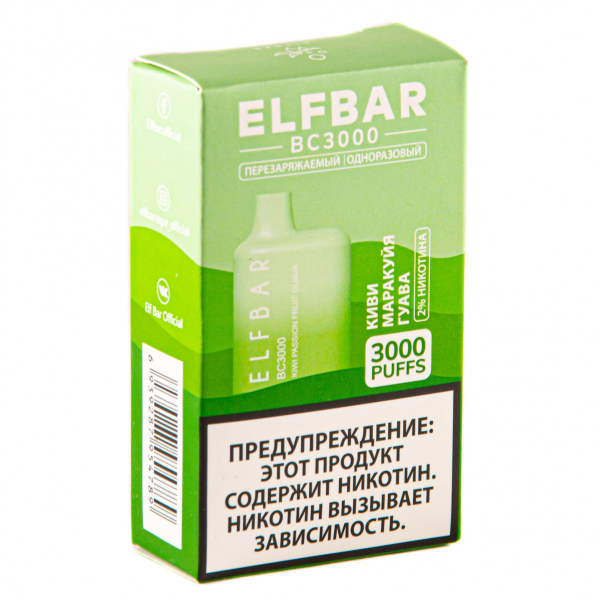 ELF BAR Kiwi Passionfruit Guava (3000 затяжек) 20 мг в Ростове-на-Дону