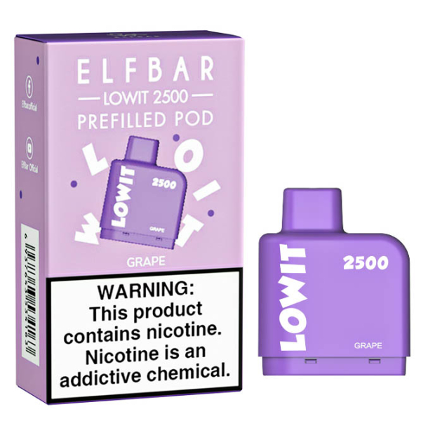 Картридж Elf Bar Lowit 2500 20 мг, 6 мл (Grape) в Ростове-на-Дону