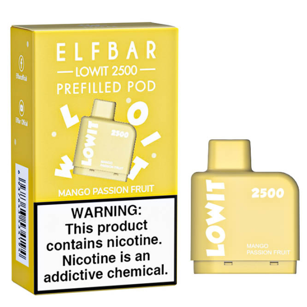 Картридж Elf Bar Lowit 2500 20 мг, 6 мл (Mango Passion Fruit) в Ростове-на-Дону
