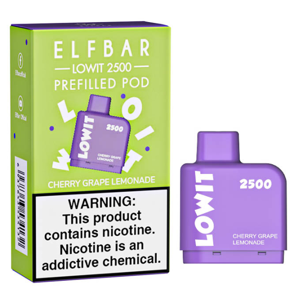 Картридж Elf Bar Lowit 2500 20 мг, 6 мл (Cherry Grape Lemonade) в Ростове-на-Дону