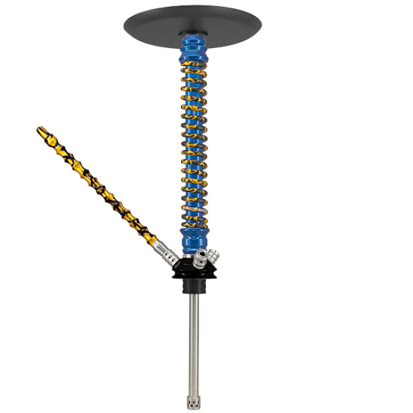 Кальян Mamay Custom V3 №12 Coilovers Голубой Золотой Сплеш  в Ростове-на-Дону