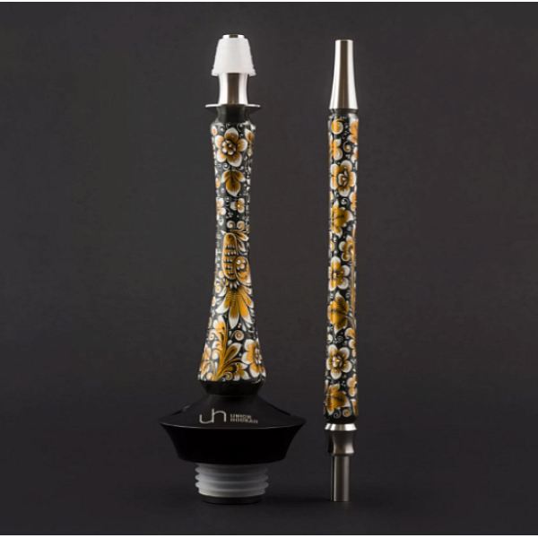 Кальян Union Hookah Sleek Хохлома Черный  в Ростове-на-Дону