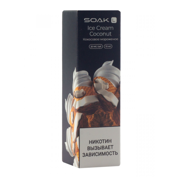 Жидкость Soak Ice Cream Coconut 10 Мл 2 Мг в Ростове-на-Дону