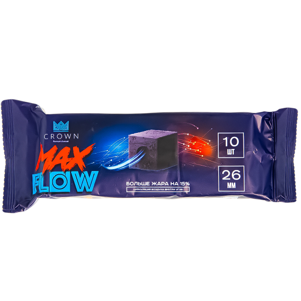 Уголь Crown Maxflow Кокосовый 10 Шт (26 Мм) в Ростове-на-Дону
