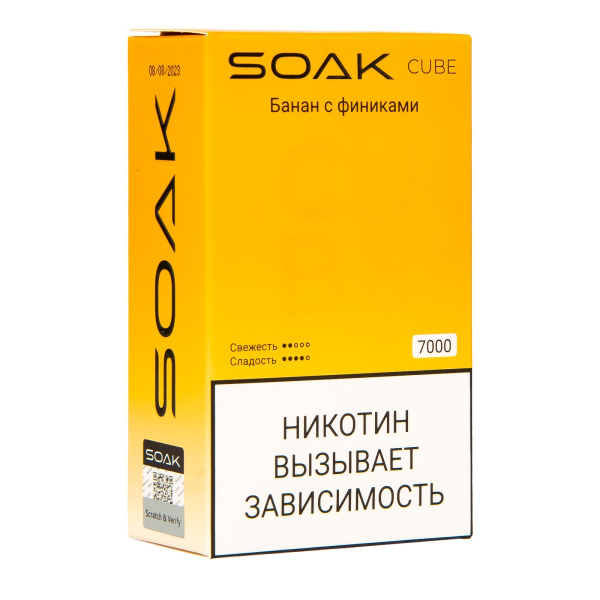 Soak Cube Банан С Финиками 7000 Затяжек в Ростове-на-Дону
