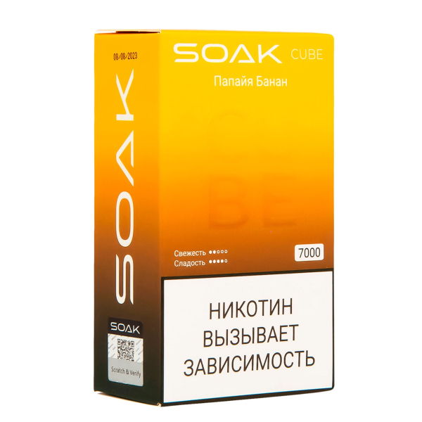 Soak Cube Папайя Банан 7000 Затяжек в Ростове-на-Дону