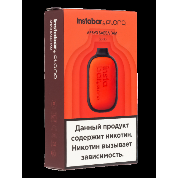 Plonq Instabar Арбуз Баббл Гам (5000 Затяжек) 20 Мг в Ростове-на-Дону