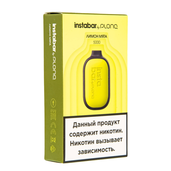 Plonq Instabar Лимон Мята (5000 Затяжек) 20 Мг в Ростове-на-Дону