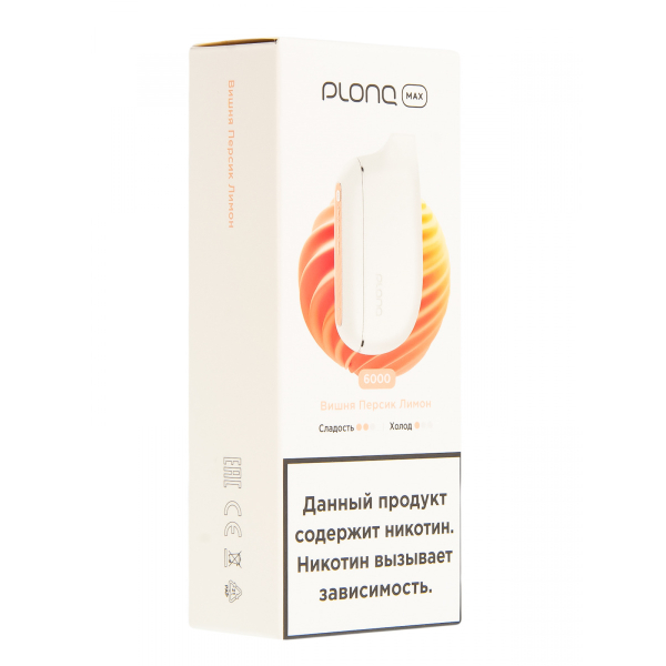 Plonq Max Вишня Персик Лимон (6000 Затяжек) 20 Мг в Ростове-на-Дону