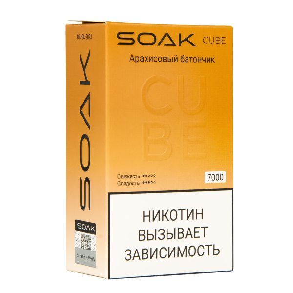 Soak Cube Арахисовый Батончик 7000 Затяжек в Ростове-на-Дону