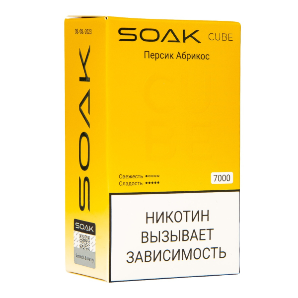 Soak Cube Персик Абрикос 7000 Затяжек в Ростове-на-Дону