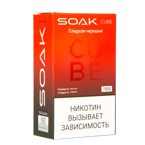 Soak Cube Сладкая Черешня 7000 Затяжек в Ростове-на-Дону