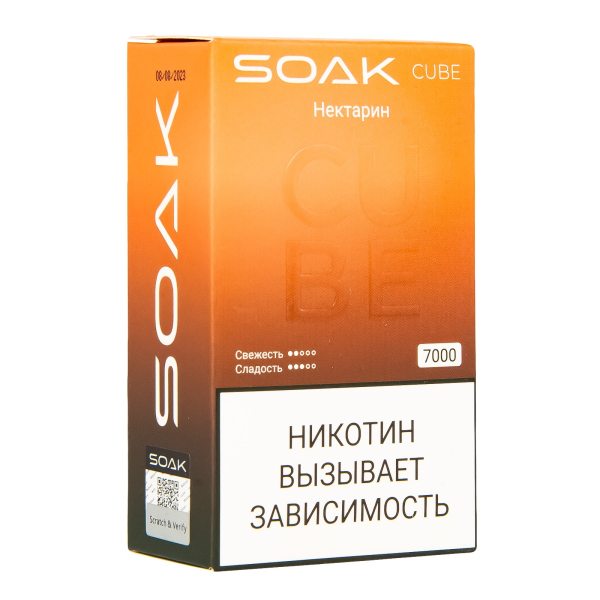 Soak Cube Нектарин 7000 Затяжек в Ростове-на-Дону