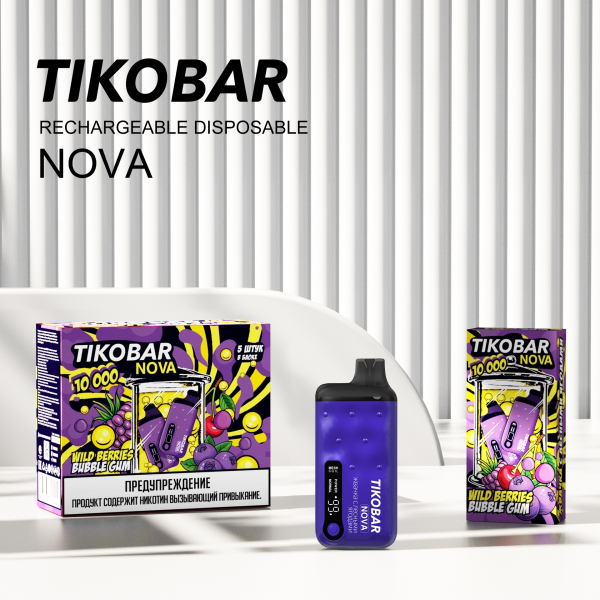 Электронка Tikobar Nova Жвачка С Лесными Ягодами 10000 Затяжек в Ростове-на-Дону