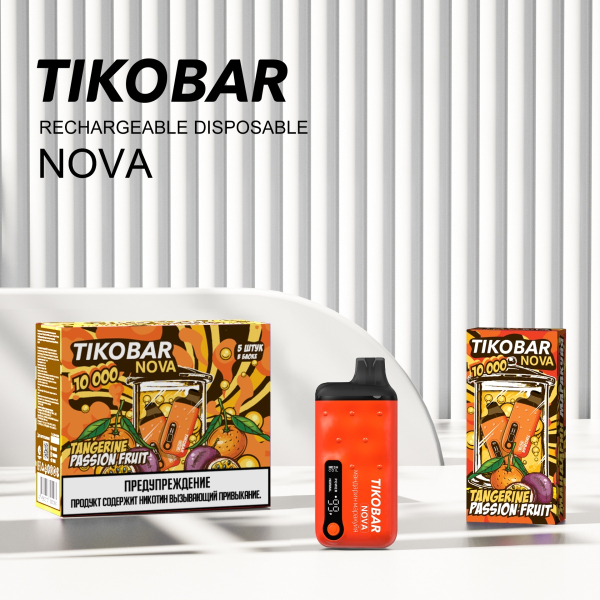 Электронка Tikobar Nova Мандарин Маракуйя 10000 Затяжек в Ростове-на-Дону