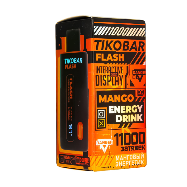 Электронка Tikobar Flash Манговый Энергетик 11000 Затяжек в Ростове-на-Дону