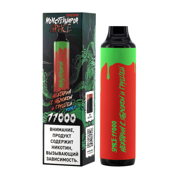 Электронка Monstervapor Space Нектарин Яблоко И Груша (11000 Затяжек) в Ростове-на-Дону