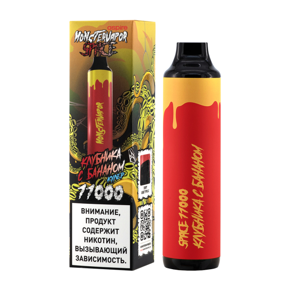 Электронка Monstervapor Space Клубника И Банан (11000 Затяжек) в Ростове-на-Дону
