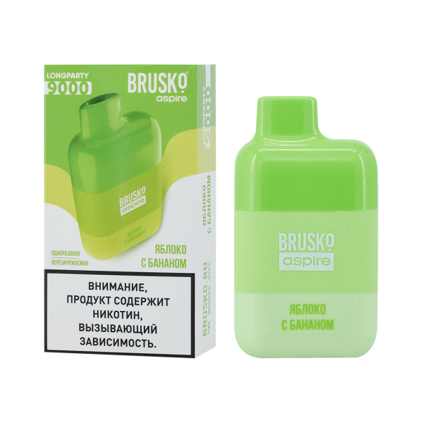 Электронка Brusko Longparty Яблоко И Банан (9000 Затяжек) в Ростове-на-Дону
