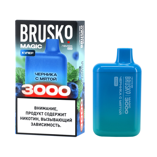 Электронка Brusko Magic Черника С Мятой (3000 Затяжек) в Ростове-на-Дону