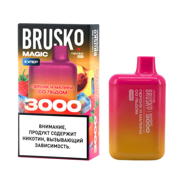 Электронка Brusko Magic Персик И Малина Со Льдом (3000 Затяжек) в Ростове-на-Дону