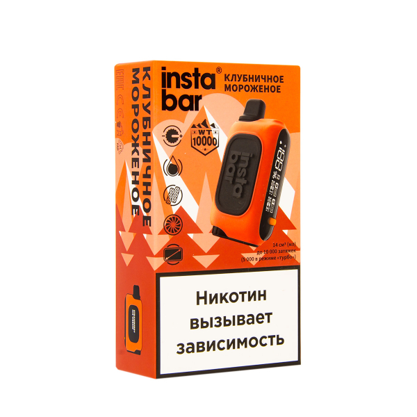 Электронка Plonq Instabar Клубничное Мороженное (10000 Затяжек) 20 Мг в Ростове-на-Дону
