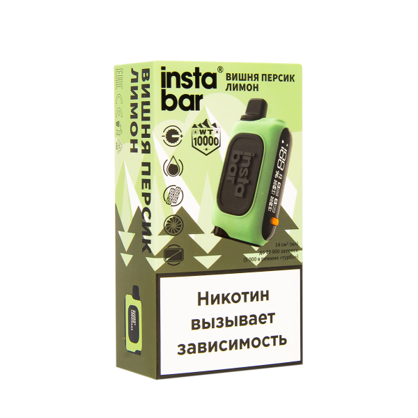 Электронка Plonq Instabar Вишня Персик Лимон (10000 Затяжек) 20 Мг в Ростове-на-Дону