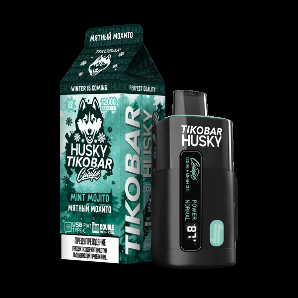 Электронка Tikobar Husky Сибирь Мятный Мохито 12000 Затяжек в Ростове-на-Дону