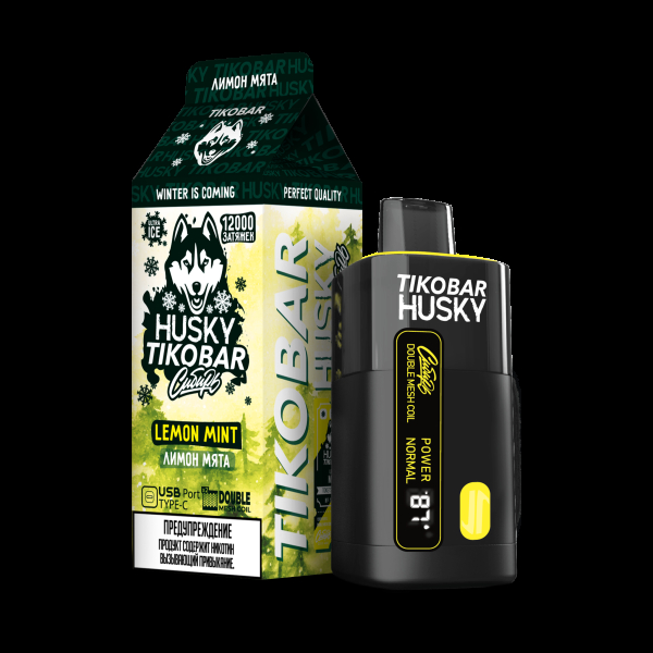 Электронка Tikobar Husky Сибирь Лимон Мята 12000 Затяжек в Ростове-на-Дону