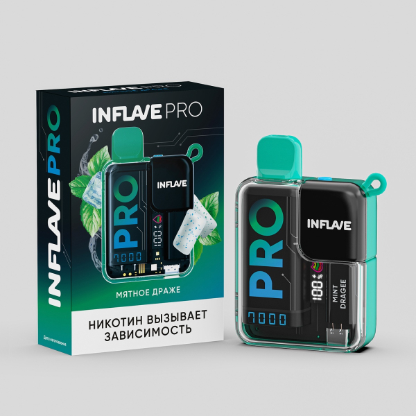 Электронка Inflave Pro Мятное Драже (7000 Затяжек) в Ростове-на-Дону