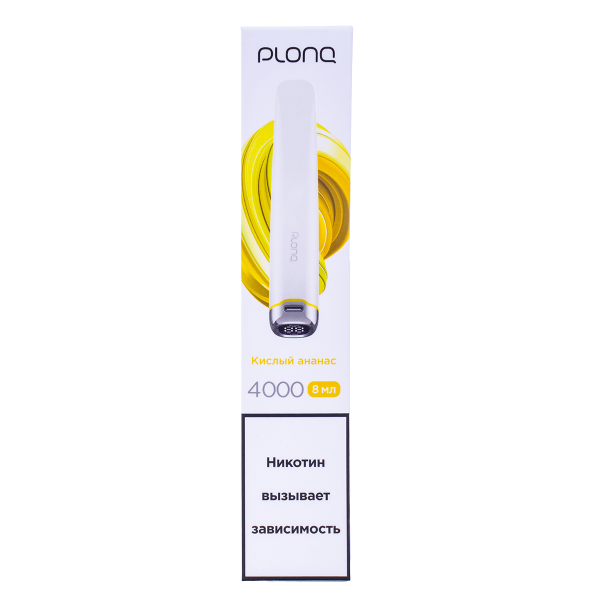 Электронка Plonq Plus Pro Кислый Ананас (4000 Затяжек) 20 Мг в Ростове-на-Дону