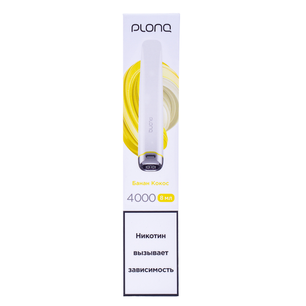 Электронка Plonq Plus Pro Банан Кокос (4000 Затяжек) 20 Мг в Ростове-на-Дону